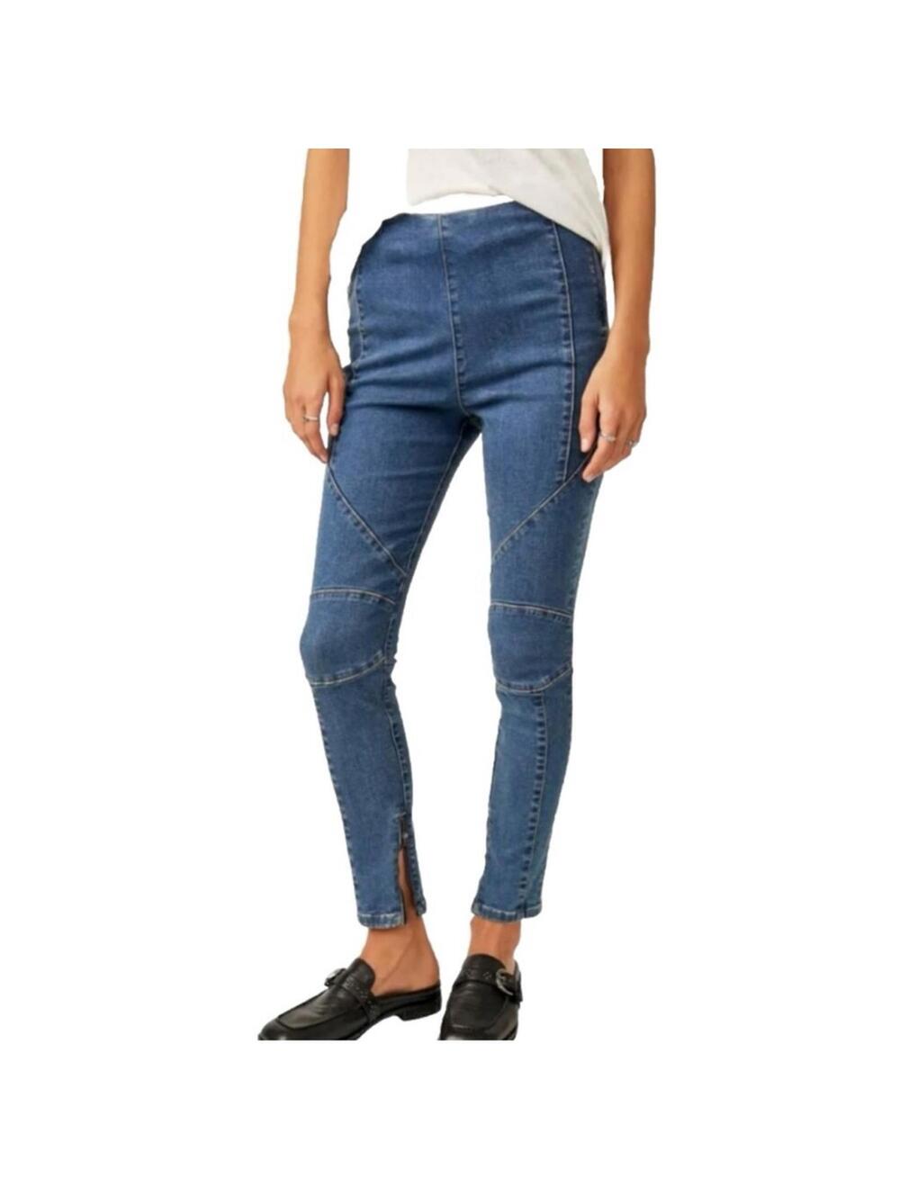 Free People Bella Moto Skinny Women’s Blue Jeans Size 29